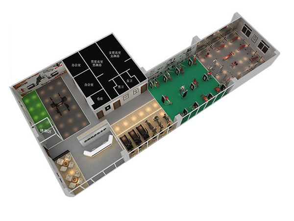 800平方健身房配置方案-广西mk体育健身器材有限公司
